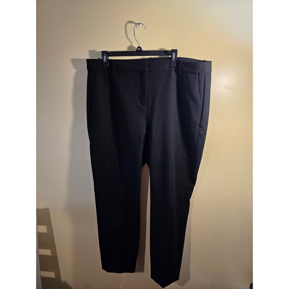 J.Crew Cameron Slim Crop Pant Black Carreman Premium Fabric Size 18 CC435